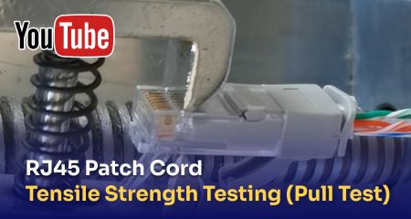 Húzószilárdsági teszt (Húzópróba) RJ45 patch kábelekhez